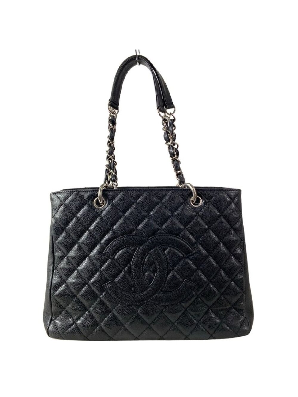 Chanel Tote Bag Grand Shopping GST Chain Black Jumbo CC Logo